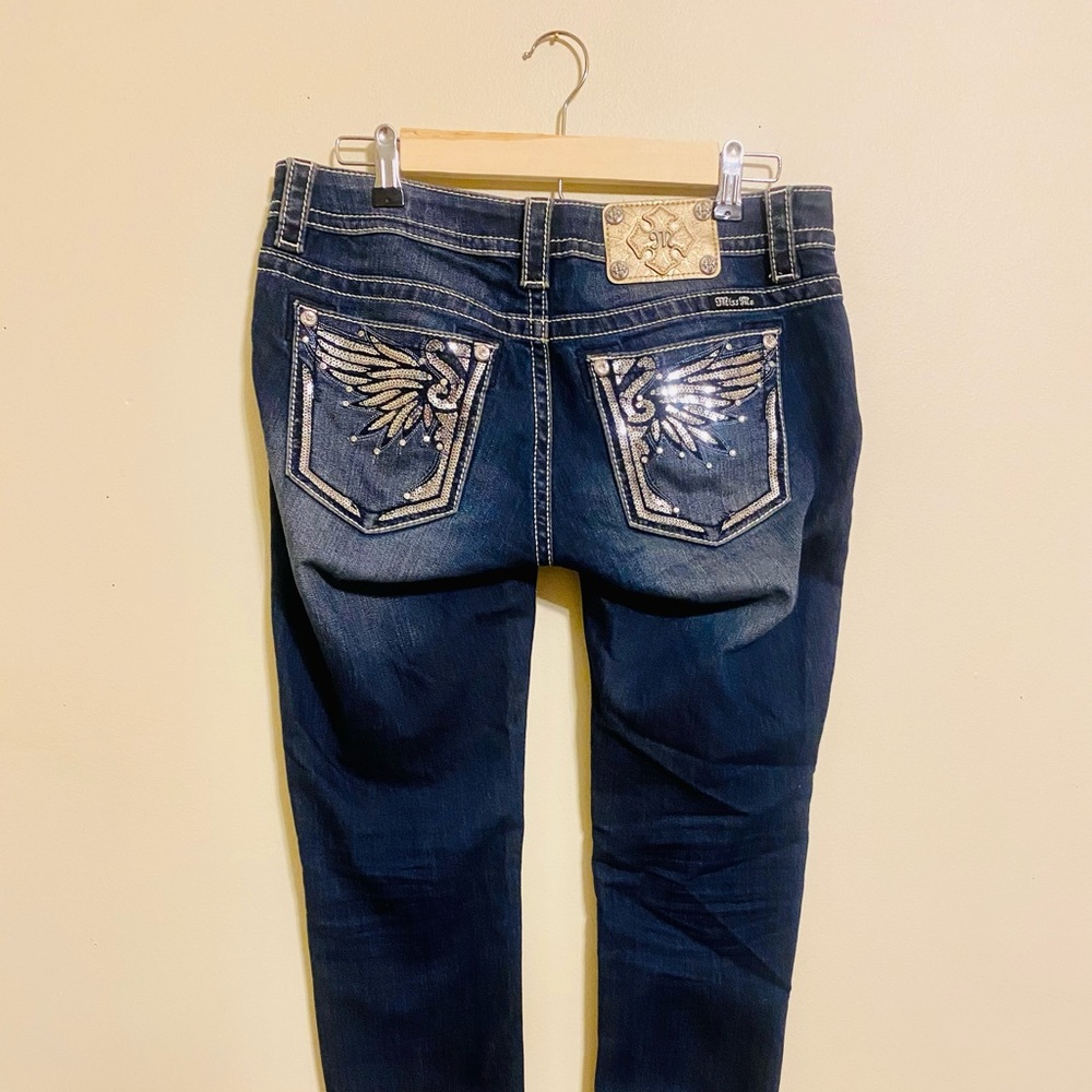 Miss Me 28 Signature Skinny Angel Wing Jeans 😇